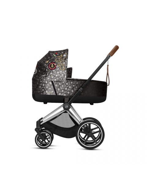 Коляска 3 в 1 Cybex Priam III Rebellious шасси Chrome Brown, Rebellious (Черно-белый / Красный)