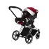 Коляска 3 в 1 Cybex Priam III Rebellious шасси Chrome Brown, Rebellious (Черно-белый / Красный)