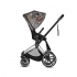 Коляска 3 в 1 Cybex Priam III Rebellious шасси Chrome Brown, Rebellious (Черно-белый / Красный)