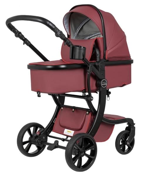 Коляска трансформер Aimile Adventurer бургунди-темный