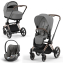 Cybex Priam IV Mirage Grey (Серый), Rose Gold + Cloud T i-Size
