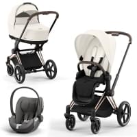 Cybex Priam IV 3 в 1 Off White (Белый), Rose Gold + Cloud T i-Size