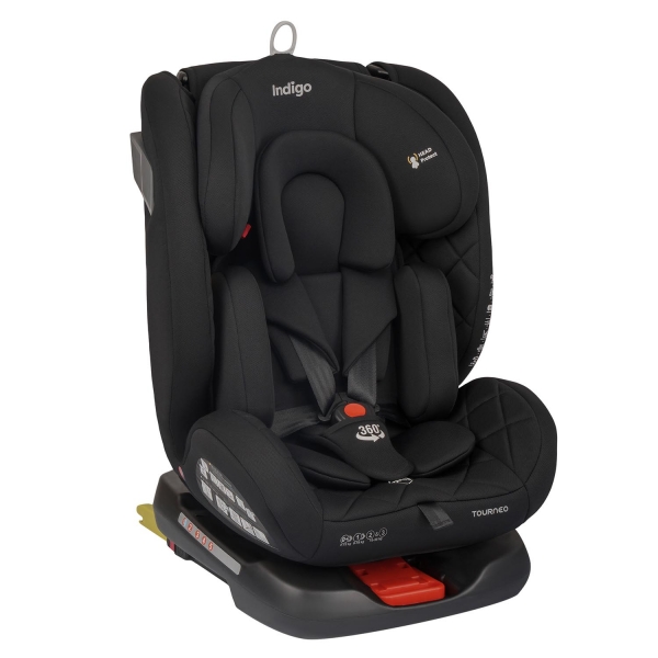 Автокресло Indigo TOURNEO S isofix 0+1+2+3 (0-36 кг) черный твил