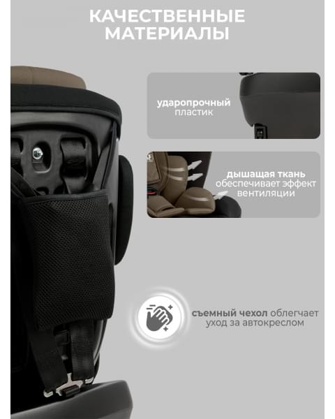Автокресло группа 0123 (0-36) Sweet Baby Crosstour HB636 360 SPS Isofix Beige