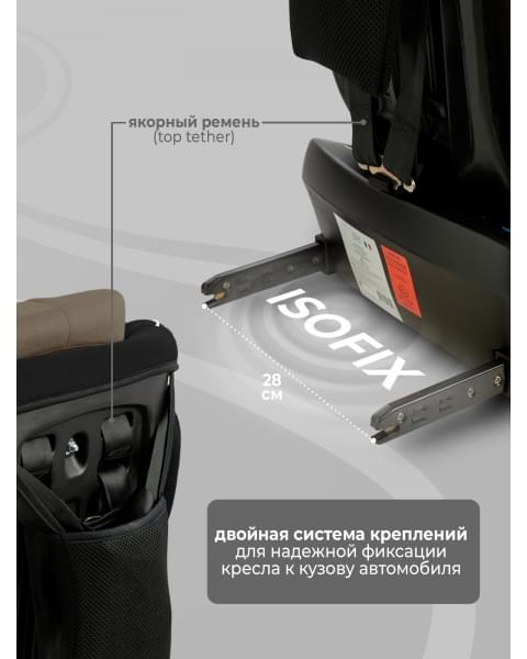Автокресло группа 0123 (0-36) Sweet Baby Crosstour HB636 360 SPS Isofix Beige