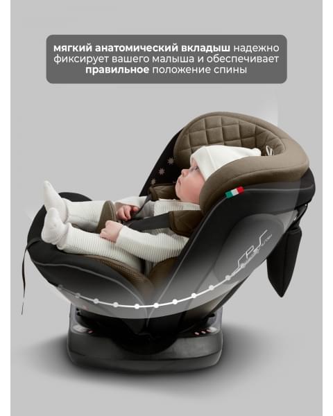 Автокресло группа 0123 (0-36) Sweet Baby Crosstour HB636 360 SPS Isofix Beige