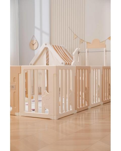 Манеж UNIX Kids DeLuxe House&Storage Camel 180 x 200 см с игровыми аксессуарами