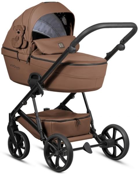Детская коляска Tutis Viva 6 Plus Teddy 3 в 1 с автокреслом Elo Lux EduSky Black 1612110 Biscuit