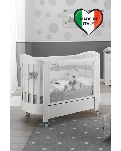 Детская кровать Erbesi Tato Ovale (Тато овальная) белый/серый