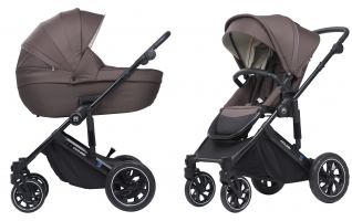 Детская коляска 2 в 1 IningBaby KR 340 brown