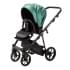 Детская коляска Adamex Belissa Deluxe 2 в 1 B-SM01 (ИЗУМРУД. ПЕРЛ 100% КОЖА)