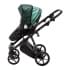 Детская коляска Adamex Belissa Deluxe 2 в 1 B-SM01 (ИЗУМРУД. ПЕРЛ 100% КОЖА)