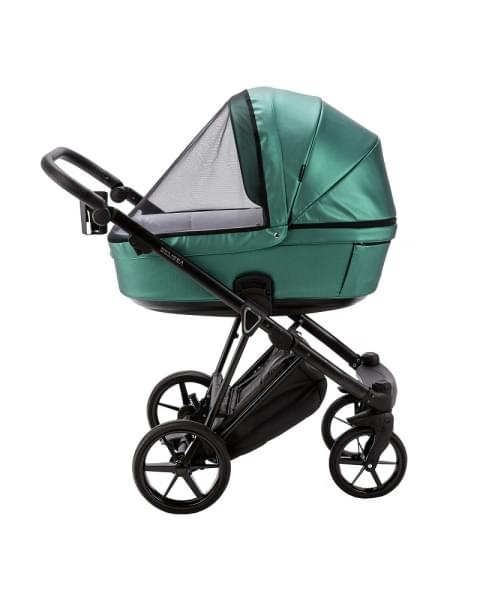 Детская коляска Adamex Belissa Deluxe 2 в 1 B-SM01 (ИЗУМРУД. ПЕРЛ 100% КОЖА)