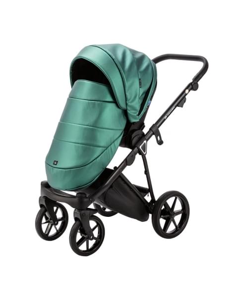 Детская коляска Adamex Belissa Deluxe 2 в 1 B-SM01 (ИЗУМРУД. ПЕРЛ 100% КОЖА)