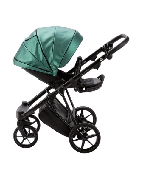 Детская коляска Adamex Belissa Deluxe 2 в 1 B-SM01 (ИЗУМРУД. ПЕРЛ 100% КОЖА)