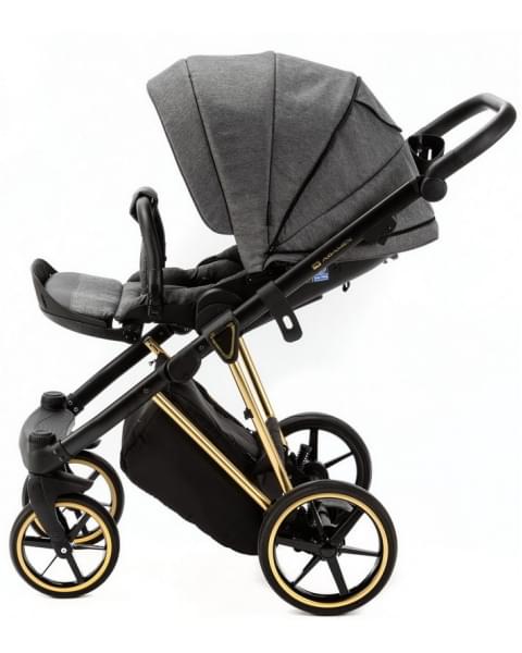 Детская коляска Adamex Belissa Special Edition 2 в 1 B-PS562 (Т.СЕР ЗОЛОТ.РАМ)
