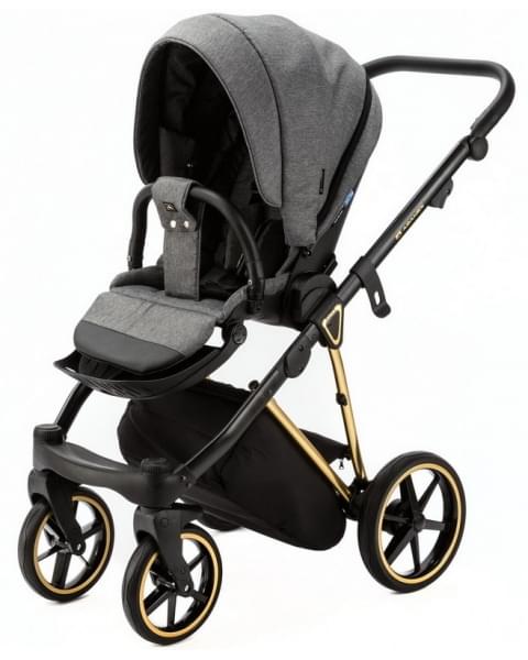 Детская коляска Adamex Belissa Special Edition 2 в 1 B-PS562 (Т.СЕР ЗОЛОТ.РАМ)