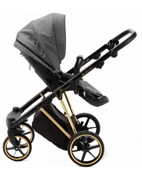 Детская коляска Adamex Belissa Special Edition 2 в 1 B-PS562 (Т.СЕР ЗОЛОТ.РАМ)