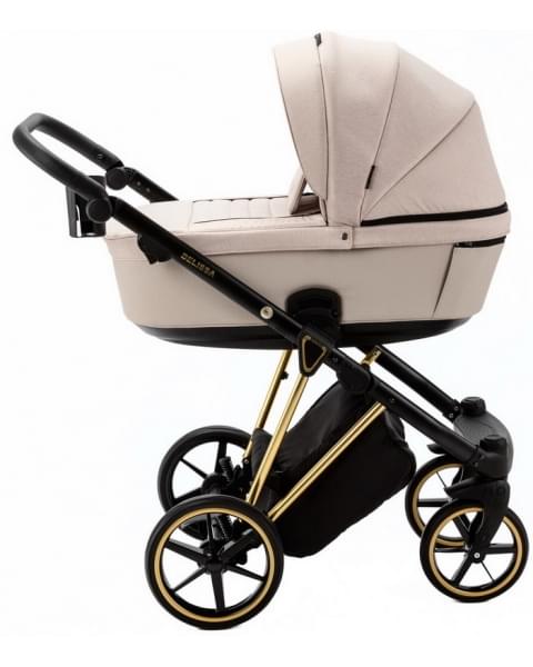 Детская коляска Adamex Belissa Special Edition 3 в 1 B-PS560 (СВ.БЕЖ ЗОЛОТ.РАМ)