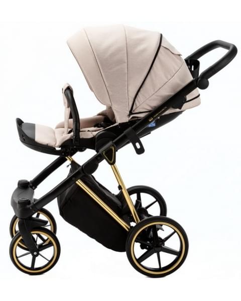 Детская коляска Adamex Belissa Special Edition 3 в 1 B-PS560 (СВ.БЕЖ ЗОЛОТ.РАМ)