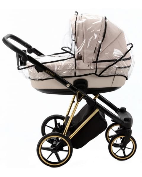 Детская коляска Adamex Belissa Special Edition 3 в 1 B-PS560 (СВ.БЕЖ ЗОЛОТ.РАМ)