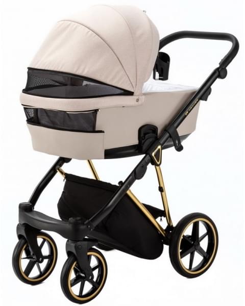 Детская коляска Adamex Belissa Special Edition 3 в 1 B-PS560 (СВ.БЕЖ ЗОЛОТ.РАМ)