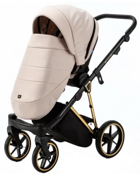 Детская коляска Adamex Belissa Special Edition 3 в 1 B-PS560 (СВ.БЕЖ ЗОЛОТ.РАМ)