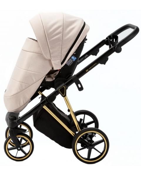 Детская коляска Adamex Belissa Special Edition 3 в 1 B-PS560 (СВ.БЕЖ ЗОЛОТ.РАМ)