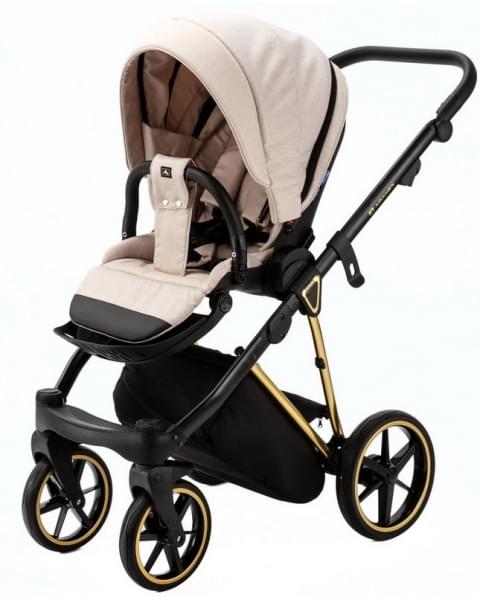 Детская коляска Adamex Belissa Special Edition 3 в 1 B-PS560 (СВ.БЕЖ ЗОЛОТ.РАМ)