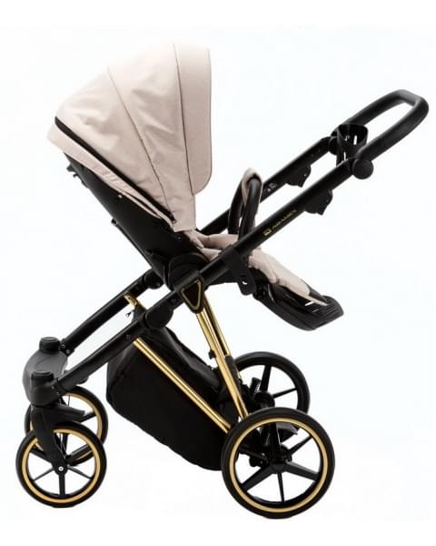 Детская коляска Adamex Belissa Special Edition 3 в 1 B-PS560 (СВ.БЕЖ ЗОЛОТ.РАМ)