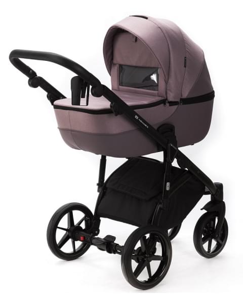 Детская коляска Adamex Bibione 3 в 1 BI-PS21/A (СЕРО-РОЗОВ+СИРЕНЬ ПЕРФ.КОЖА)