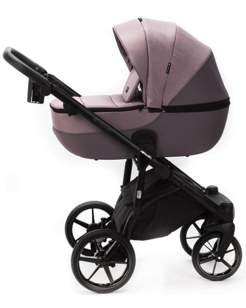 Детская коляска Adamex Bibione 3 в 1 BI-PS21/A (СЕРО-РОЗОВ+СИРЕНЬ ПЕРФ.КОЖА)