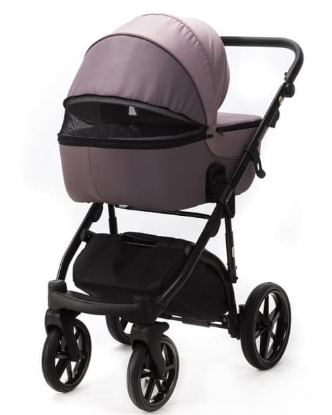 Детская коляска Adamex Bibione 3 в 1 BI-PS21/A (СЕРО-РОЗОВ+СИРЕНЬ ПЕРФ.КОЖА)