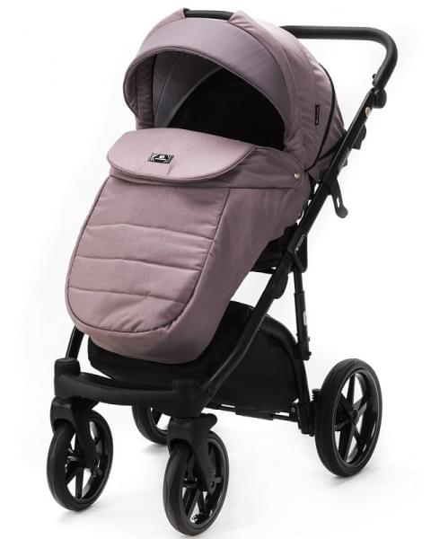 Детская коляска Adamex Bibione 3 в 1 BI-PS21/A (СЕРО-РОЗОВ+СИРЕНЬ ПЕРФ.КОЖА)
