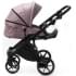 Детская коляска Adamex Bibione 3 в 1 BI-PS21/A (СЕРО-РОЗОВ+СИРЕНЬ ПЕРФ.КОЖА)