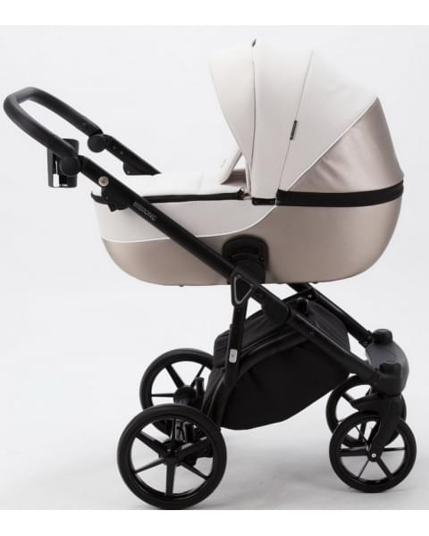Детская коляска Adamex Bibione 3 в 1 BI-TSB12 (СВ.БЕЖ.ЖАКАРД+БЕЖ.ПЕРЛ.КОЖА)