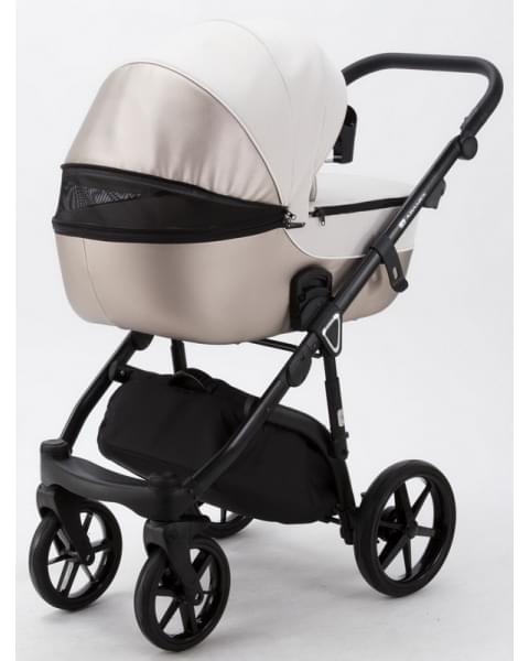 Детская коляска Adamex Bibione 3 в 1 BI-TSB12 (СВ.БЕЖ.ЖАКАРД+БЕЖ.ПЕРЛ.КОЖА)