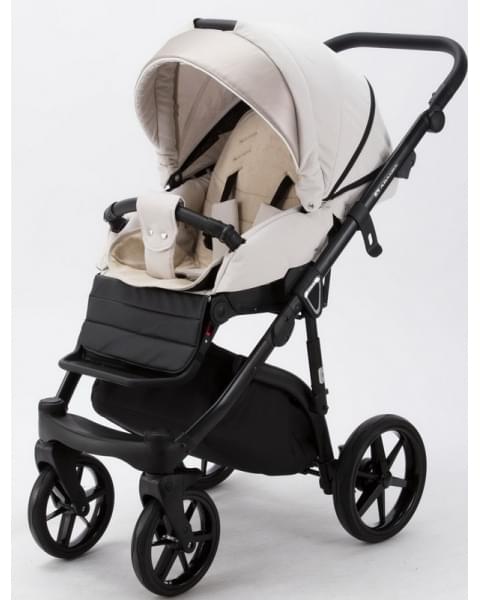 Детская коляска Adamex Bibione 3 в 1 BI-TSB12 (СВ.БЕЖ.ЖАКАРД+БЕЖ.ПЕРЛ.КОЖА)