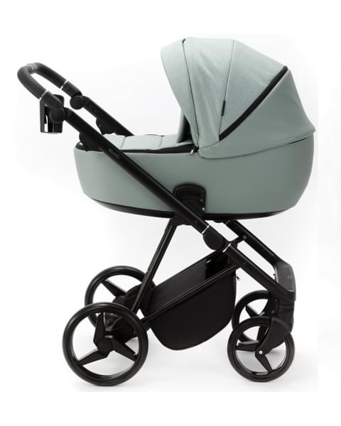 Детская коляска Adamex Blanc 2 в 1 BL-PS122 LUX (СЕРО-ЗЕЛЕН+СЕРО-ЗЕЛЕН. КОЖА)