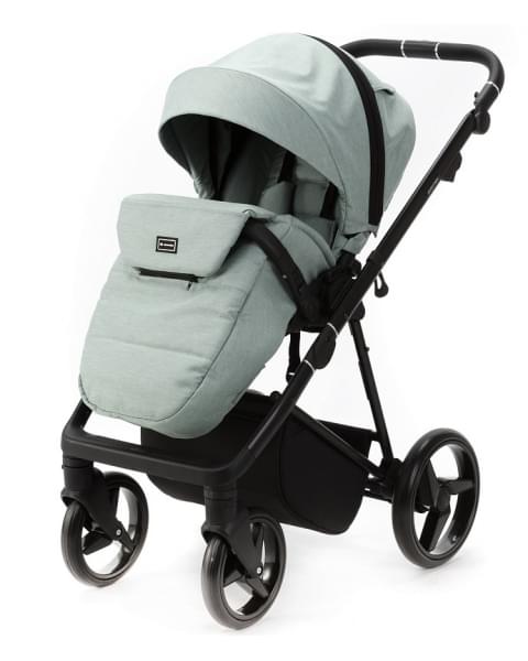 Детская коляска Adamex Blanc 2 в 1 BL-PS122 LUX (СЕРО-ЗЕЛЕН+СЕРО-ЗЕЛЕН. КОЖА)