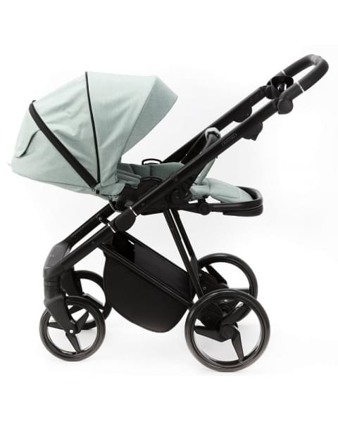 Детская коляска Adamex Blanc 2 в 1 BL-PS122 LUX (СЕРО-ЗЕЛЕН+СЕРО-ЗЕЛЕН. КОЖА)