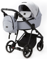 Детская коляска Adamex Blanc 2 в 1 BL-PS138 TIP (СВ.СЕРЫЙ+СВ.СЕРАЯ КОЖА)