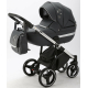 Детская коляска Adamex Cortina Deluxe 2 в 1 CT310 (МОРЕНГО КОЖА+СЕРЕБ.ОТДЕЛКА+ ХРОМ РАМА)