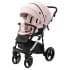 Детская коляска Adamex Cortina Deluxe 2 в 1 CT321 (СВ.РОЗОВ.КОЖА+СЕРЕБ.ОТДЕЛКА+ХРОМ РАМА)