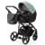 Детская коляска Adamex Lanti Deluxe 2 в 1 LN-SD103 (СЕРО-ЗЕЛЕН.КОЖА + ЧЕРН. КОЖА)