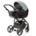 Детская коляска Adamex Lanti Deluxe 2 в 1 LN-SD103 (СЕРО-ЗЕЛЕН.КОЖА + ЧЕРН. КОЖА)