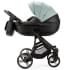 Детская коляска Adamex Lanti Deluxe 2 в 1 LN-SD103 (СЕРО-ЗЕЛЕН.КОЖА + ЧЕРН. КОЖА)