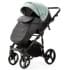Детская коляска Adamex Lanti Deluxe 2 в 1 LN-SD103 (СЕРО-ЗЕЛЕН.КОЖА + ЧЕРН. КОЖА)