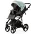 Детская коляска Adamex Lanti Deluxe 2 в 1 LN-SD103 (СЕРО-ЗЕЛЕН.КОЖА + ЧЕРН. КОЖА)
