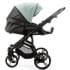 Детская коляска Adamex Lanti Deluxe 2 в 1 LN-SD103 (СЕРО-ЗЕЛЕН.КОЖА + ЧЕРН. КОЖА)
